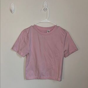 A New Day Pink Fitted Crop T-Shirt